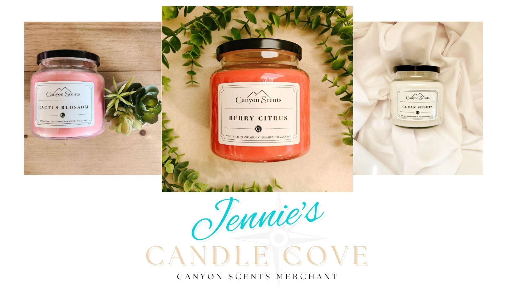 Jennie's Candle Cove Canyon Scents Candles, Scented Candles